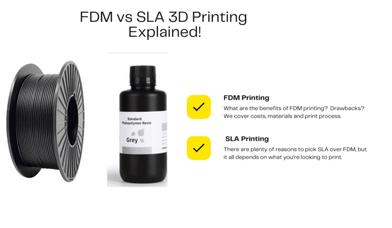 FDM vs SLA 3D Printing Explained:  Filament and Resin Pros and Cons